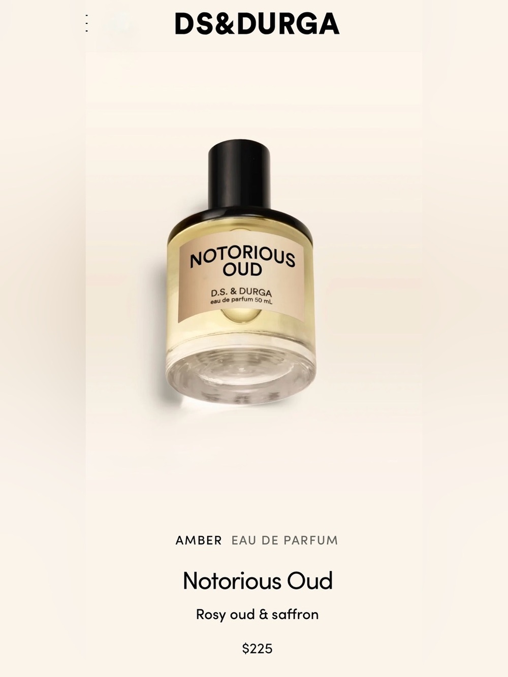 • DS&DURGA • Notorious Oud • EDP •